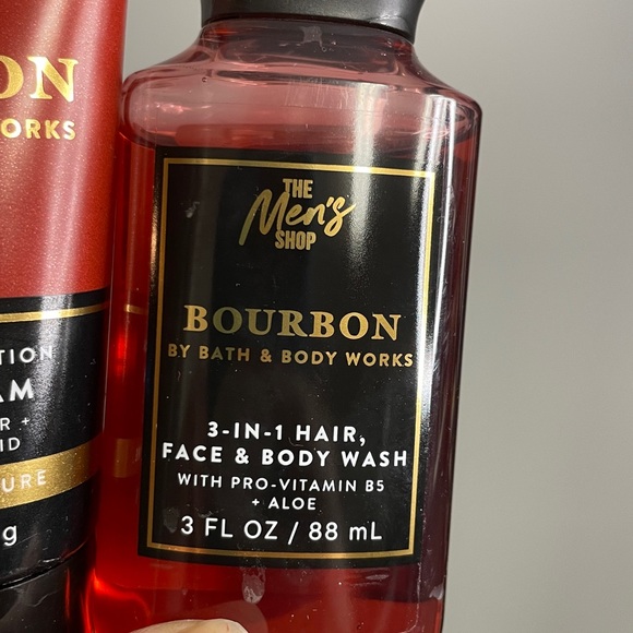 Bath & Body Works Mens Bourbon Body Cream and Wash Travel size set small - Picture 2 of 3